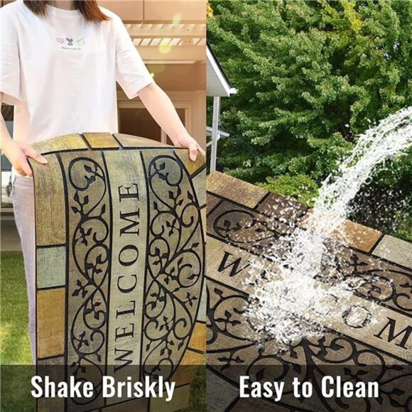 Durable Welcome Door Mats, 24"x36" Heavy-Duty Large Outdoor Mat for Front Door - Picture 4 of 6